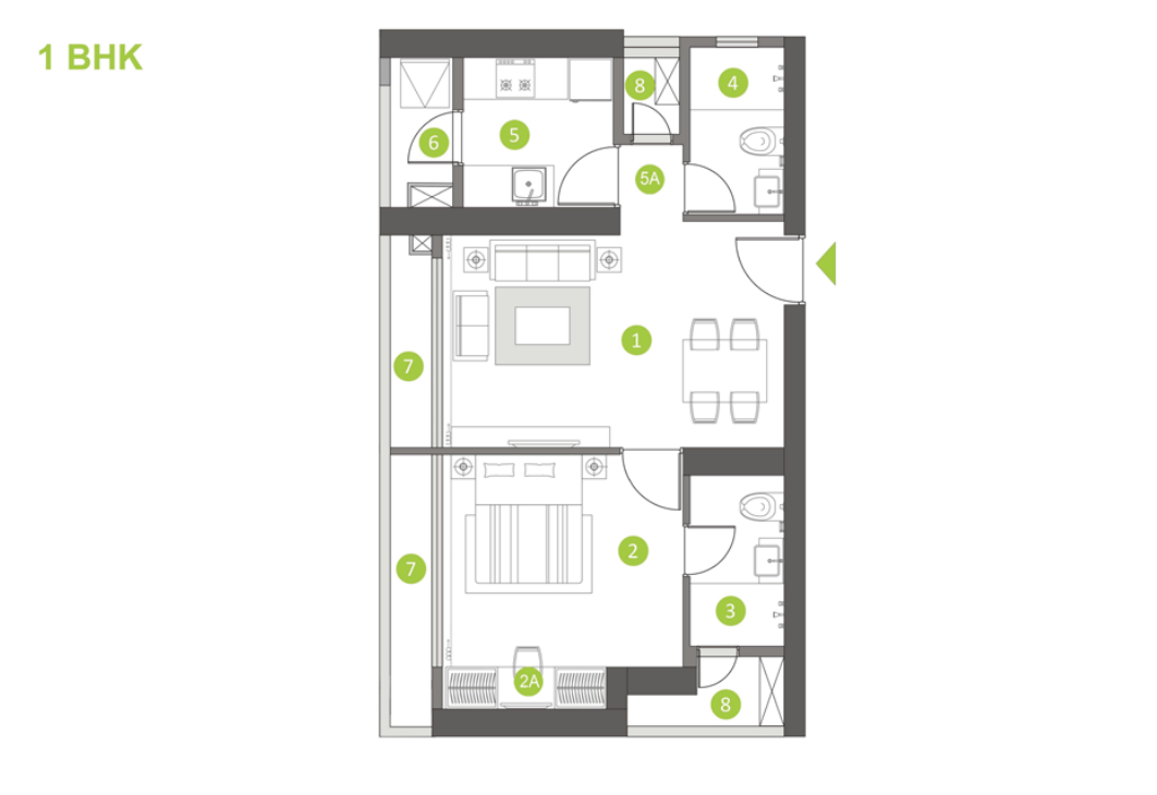 Shapoorji Pallonji Thane 1BHK Plan